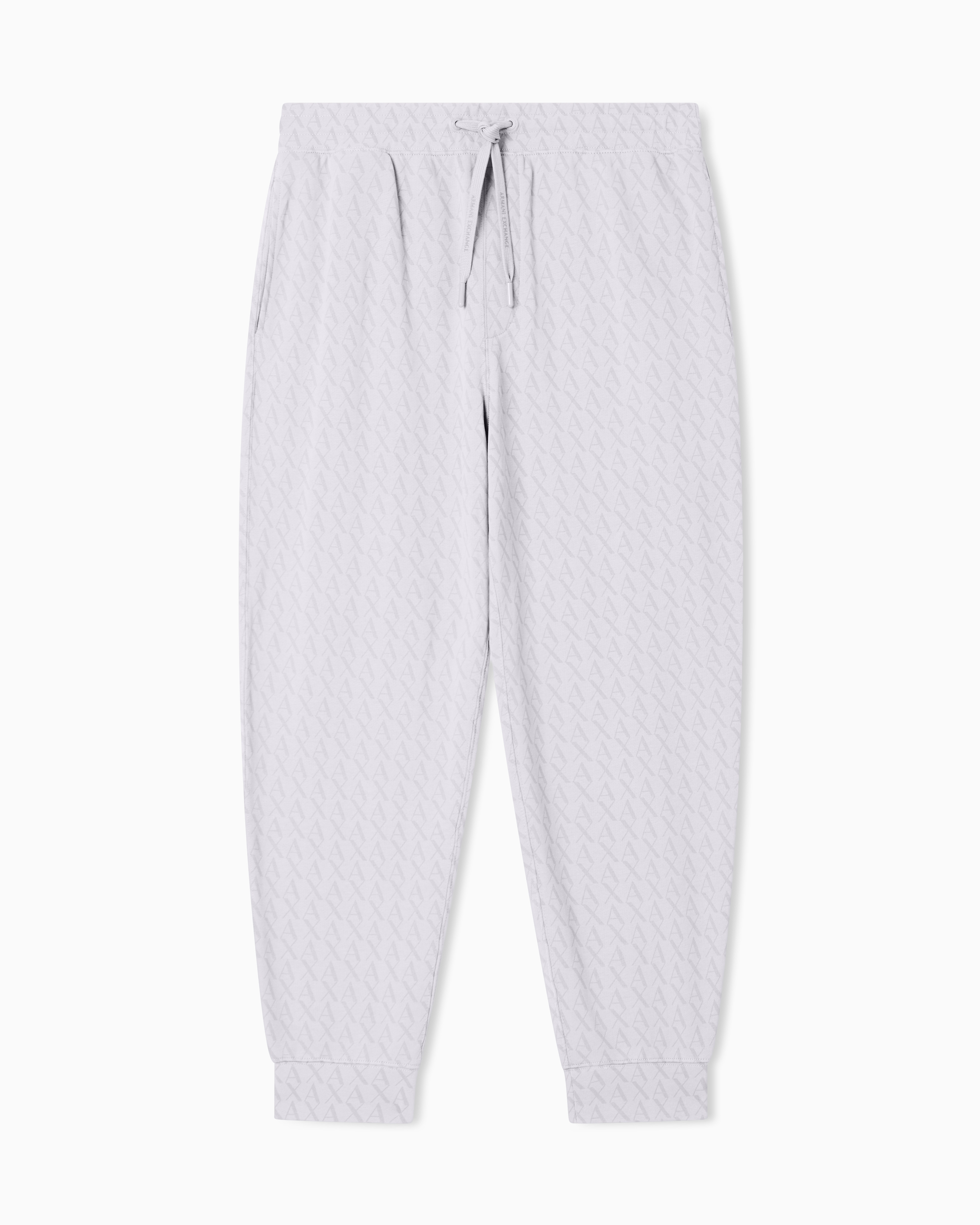 Jogger pants with all-over logo print