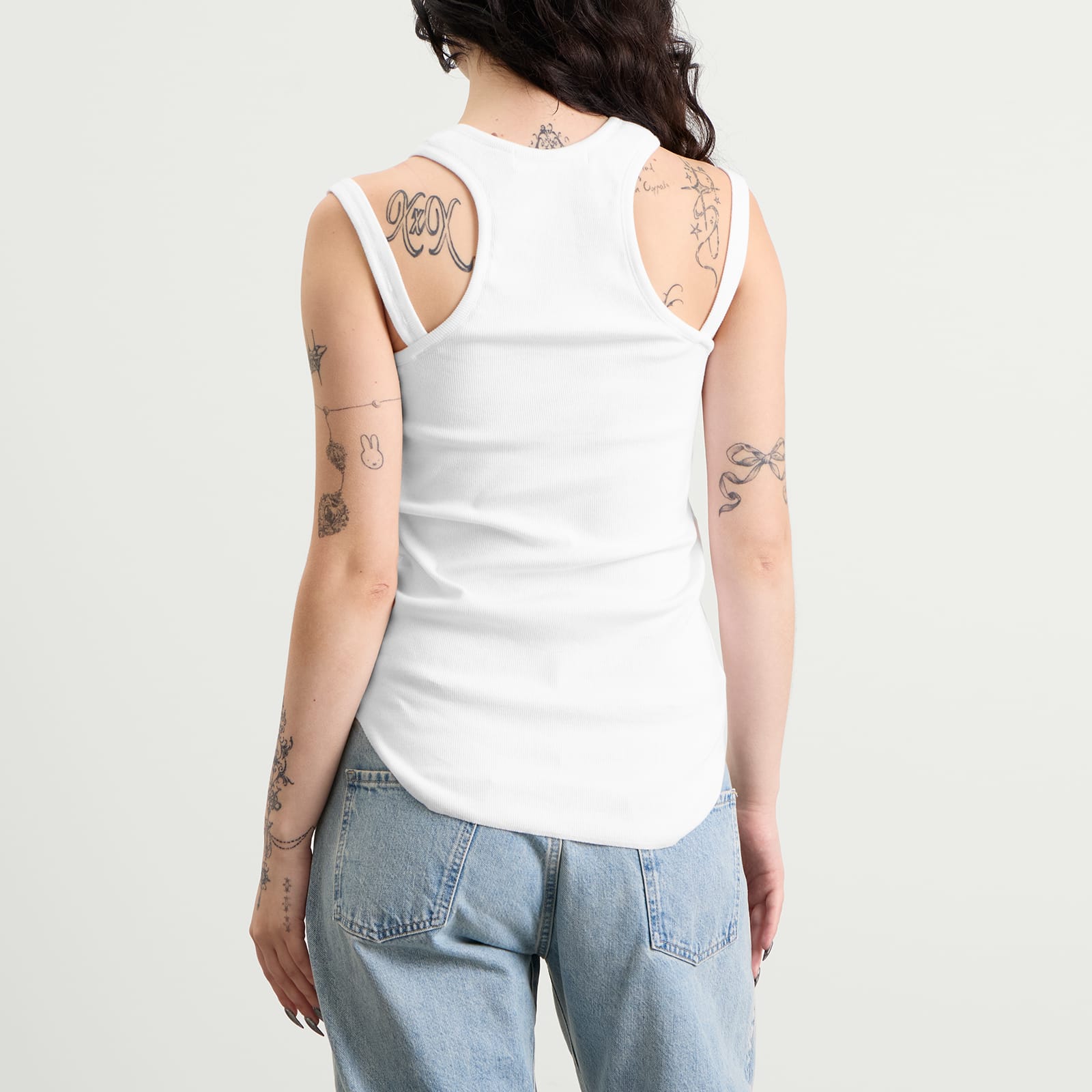 TOGA Rib Tank Top White