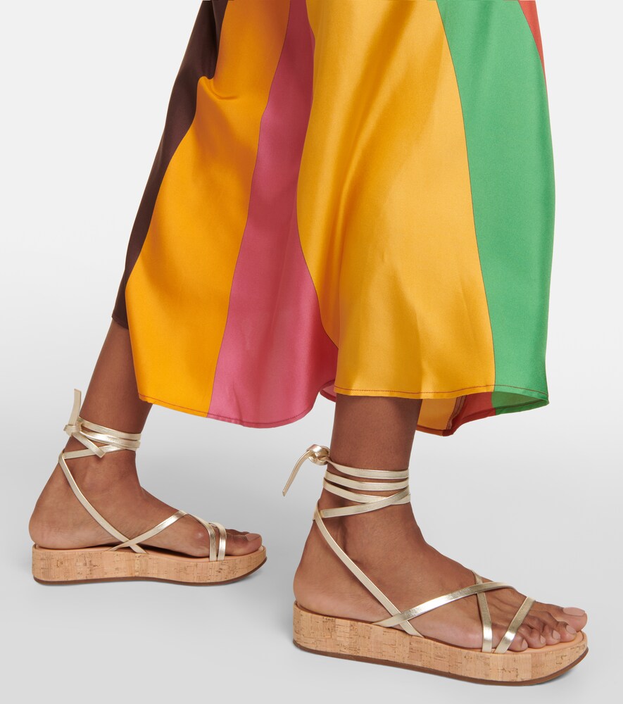 Morfi cork and leather platform sandals