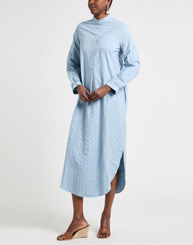 Woman Maxi dress Light blue Size S Cotton