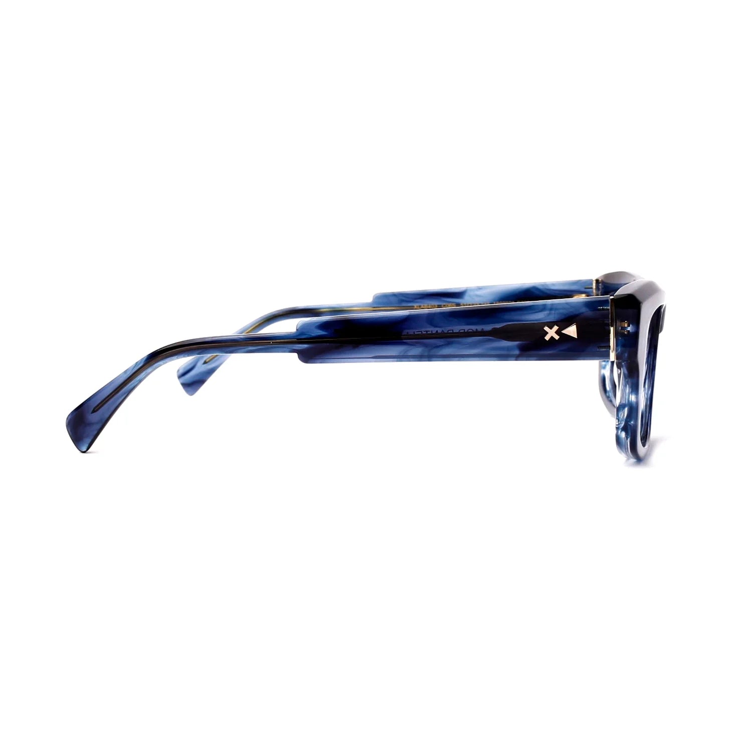 XLAB Unisex XLAB Pantelleria Sunglasses Acetate Blue striated Light blue Squared Nuanced