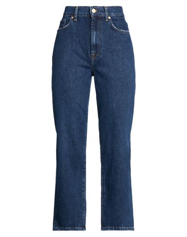 Woman Jeans Blue Size 25 Cotton, Elastane