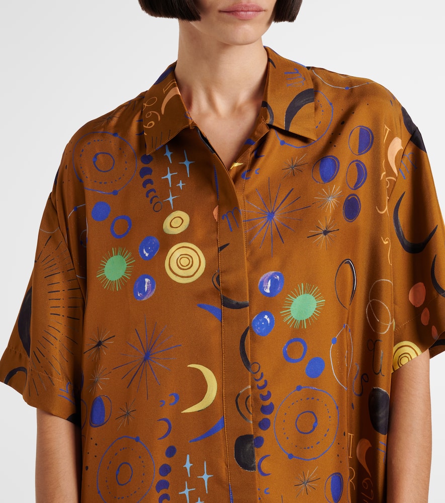 Montauk printed silk twill shirt