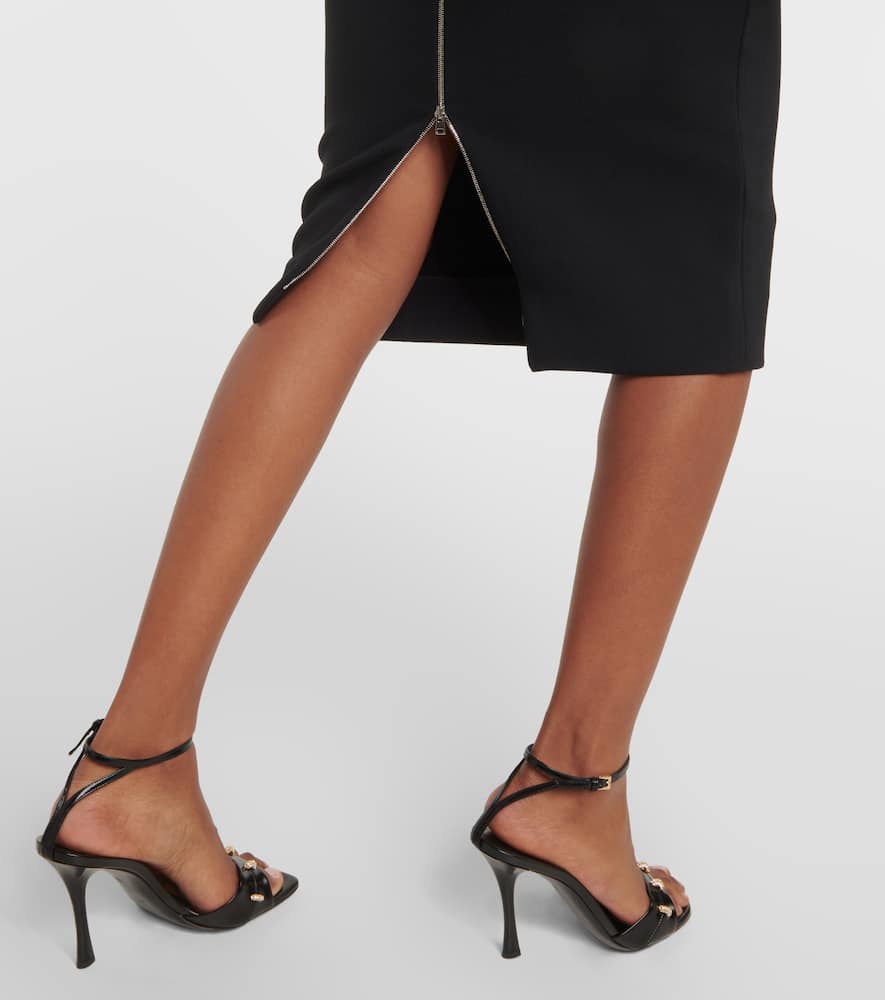 Fitted T-Shirt crêpe midi dress