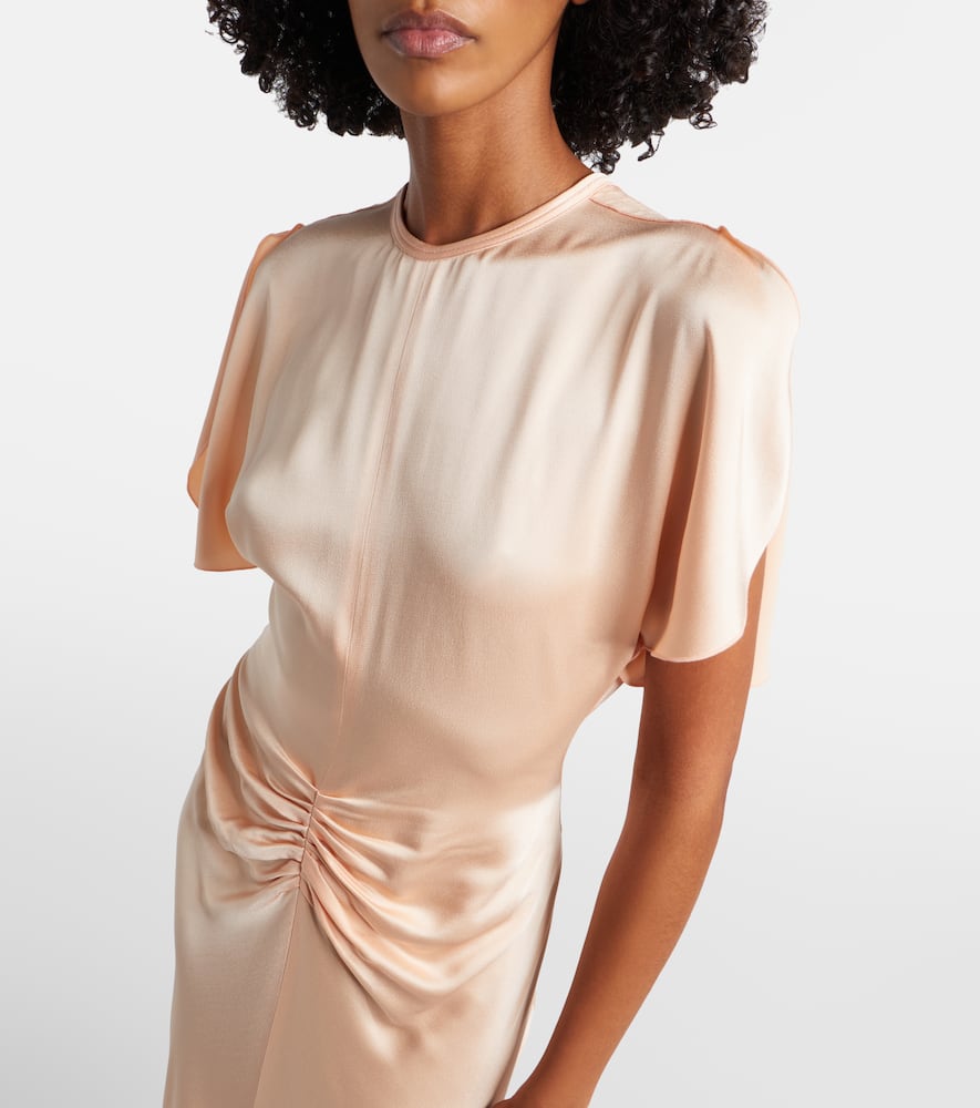 Isabella gathered satin gown