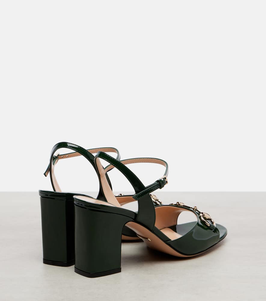 Lady Horsebit 75 patent leather sandals