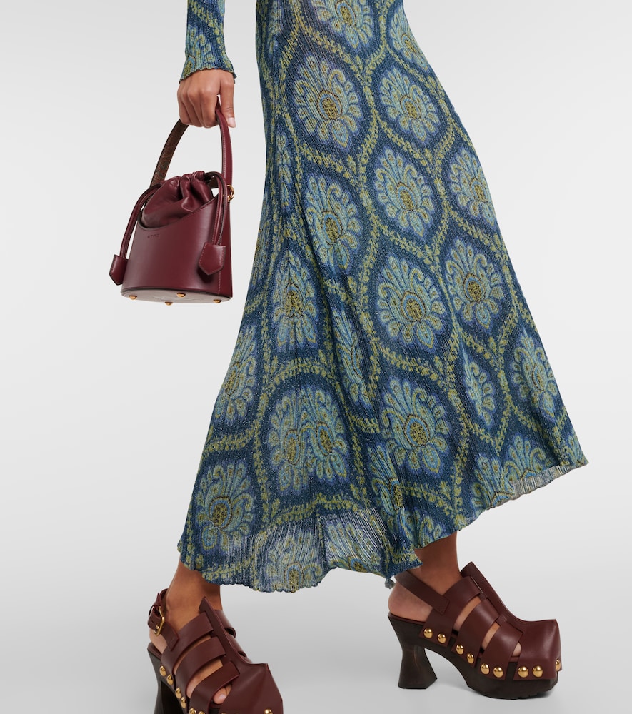 Printed off-shoulder midi dress