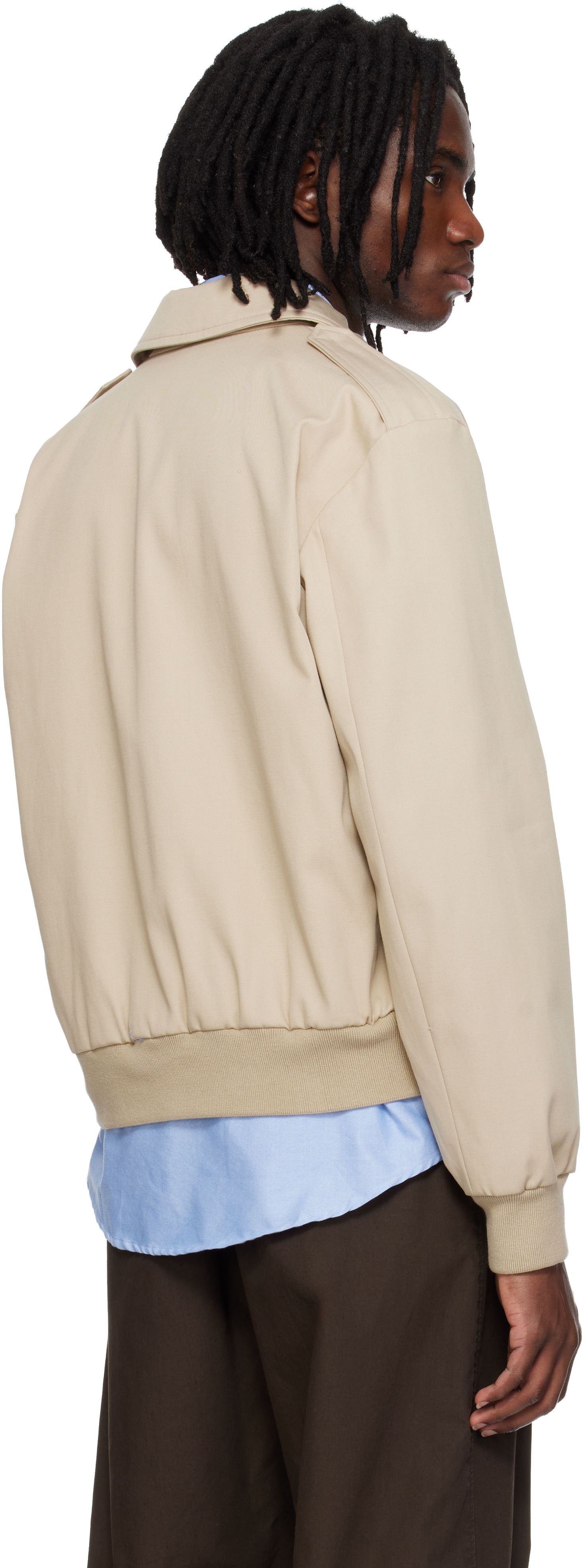 Beige Miles Bomber Jacket