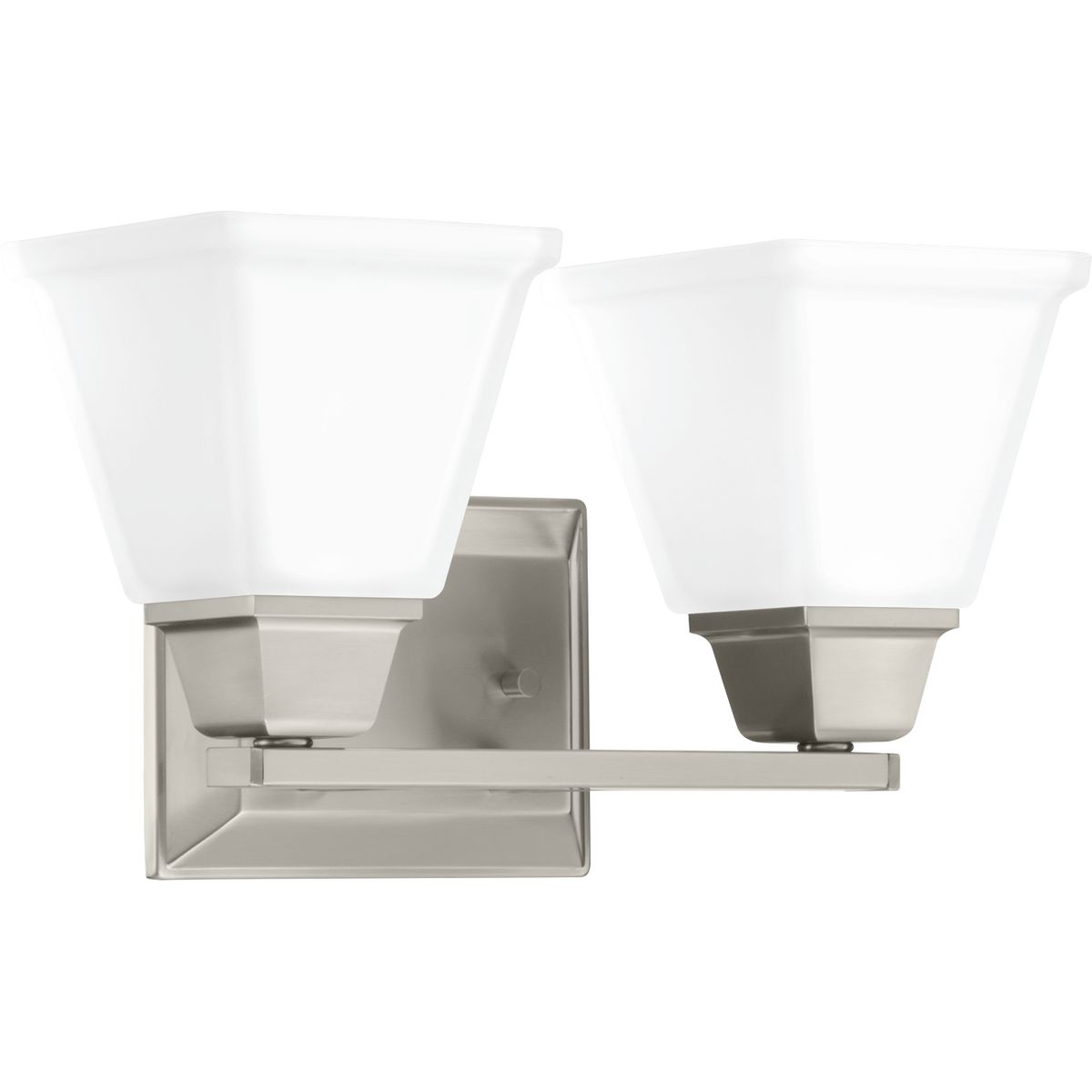 Brushed Nickel Two Light Bath from the Clifton Heights Collection