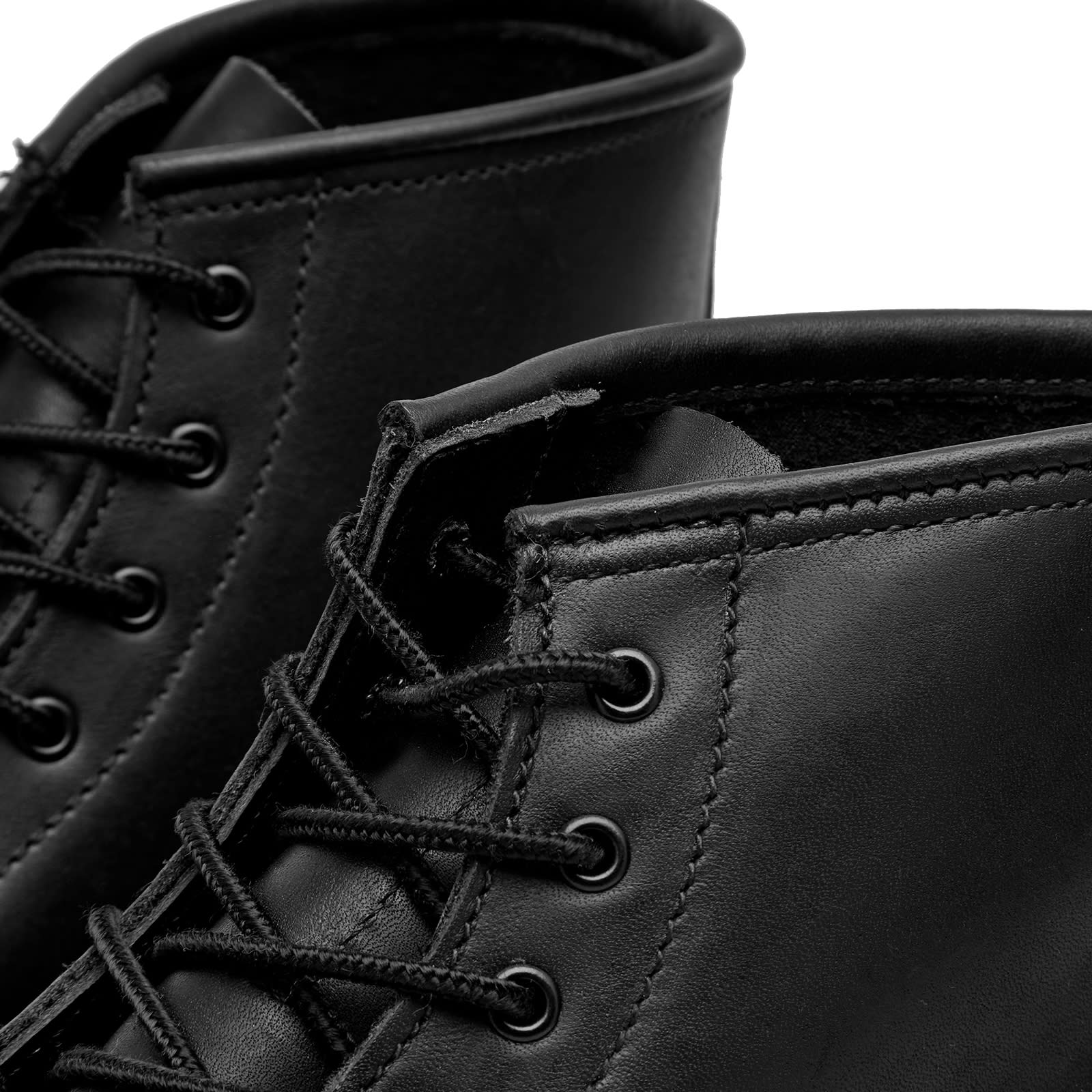 Women's 3380 Heritage 6" Moc Toe Boot in All Black Boundary, Size UK 4 