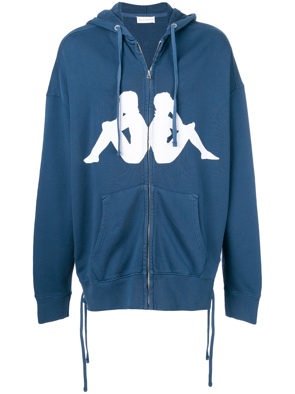 Logo print hoodie - Blue