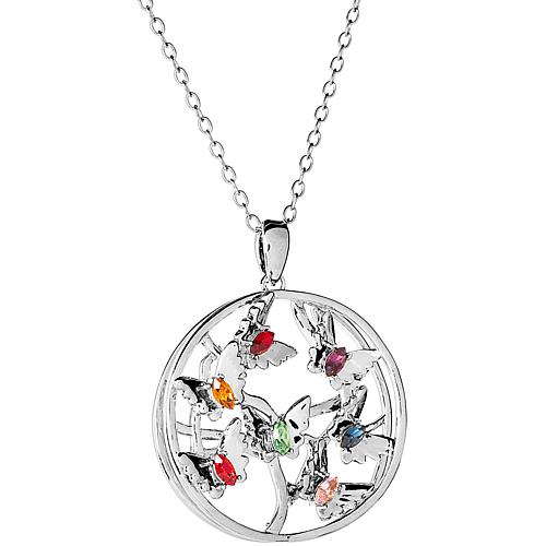 PersonalizedButterflies Simulated Birthstone Necklace