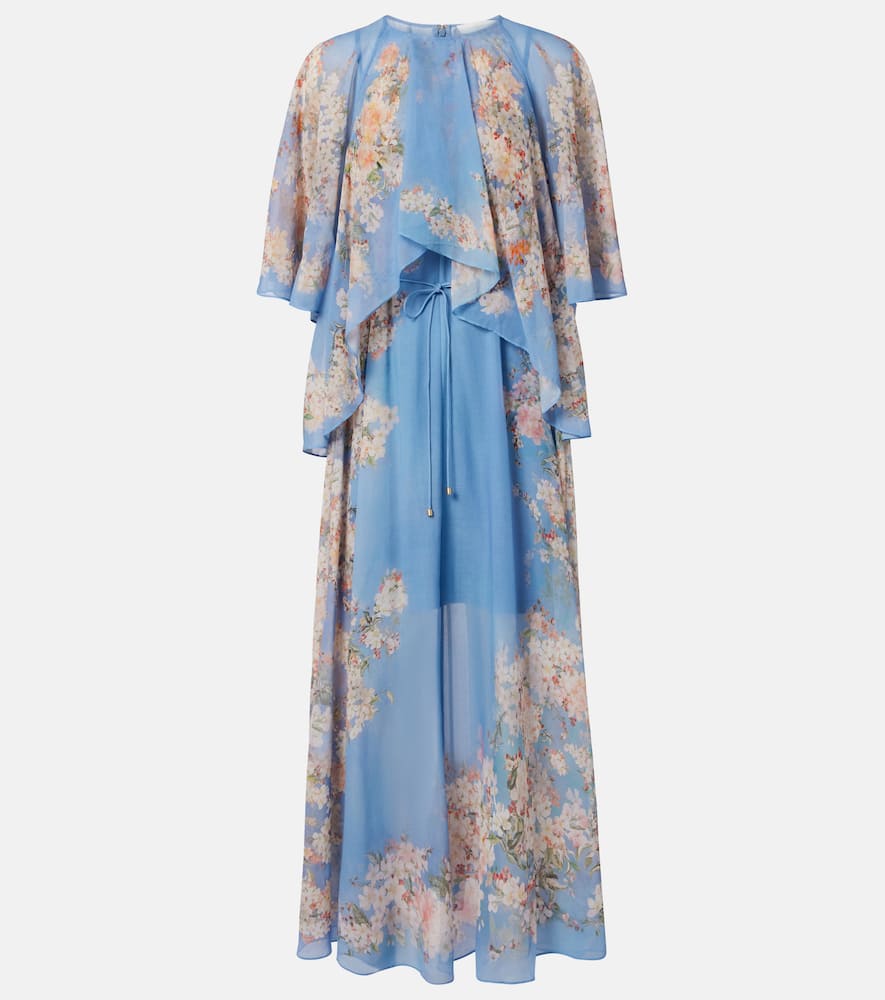 Cascadian cotton and silk georgette maxi dress