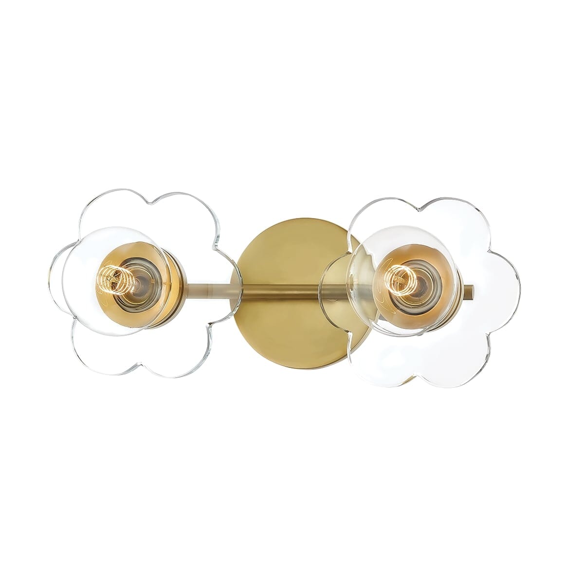 Mitzi Alexa 2-Light 14" Bathroom Vanity Light in Aged Bra