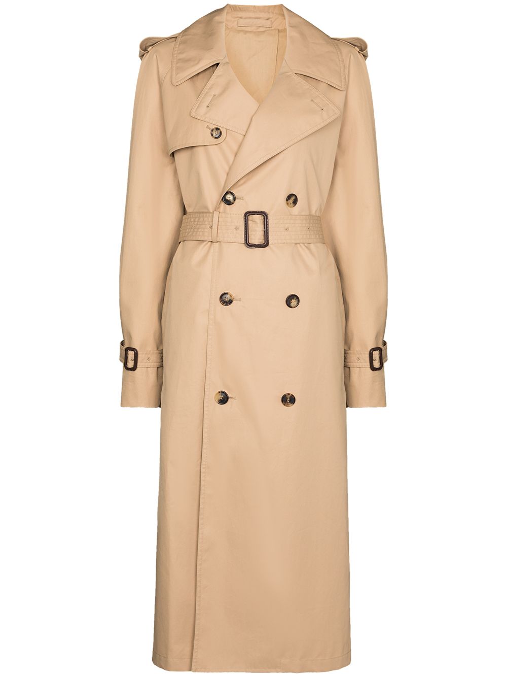 Belted double-breasted trench coat - Neutrals