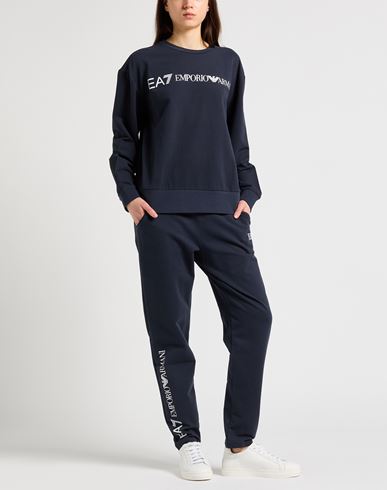 Ea7 Woman Tracksuit Navy Size S Cotton, Elastane