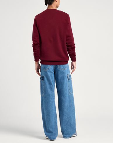 Man Sweatshirt Burgundy Size S Cotton, Polyester
