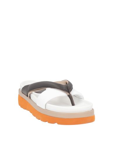 Woman Thong sandal Off white Size 4 Leather