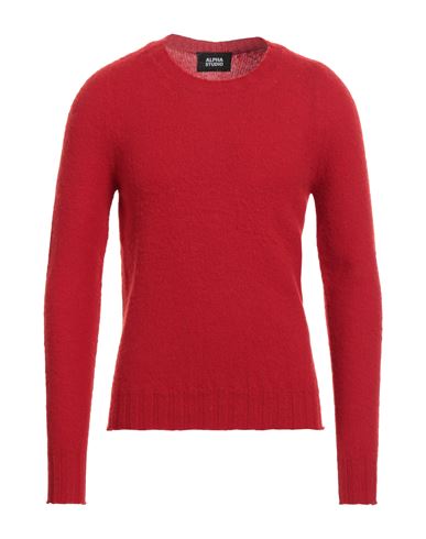 Man Sweater Red Size 40 Wool