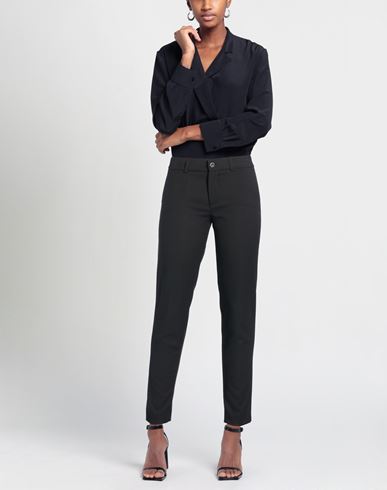 Woman Pants Black Size 6 Polyester, Viscose, Elastane