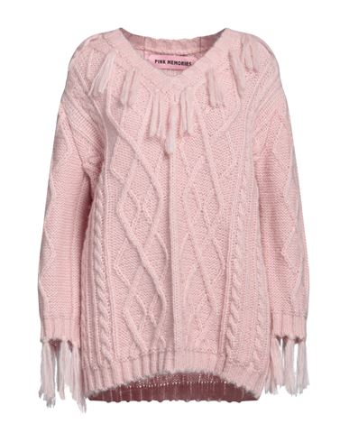 Pink Memories Woman Sweater Pink Size 6 Acrylic, Mohair wool, Polyamide, Wool