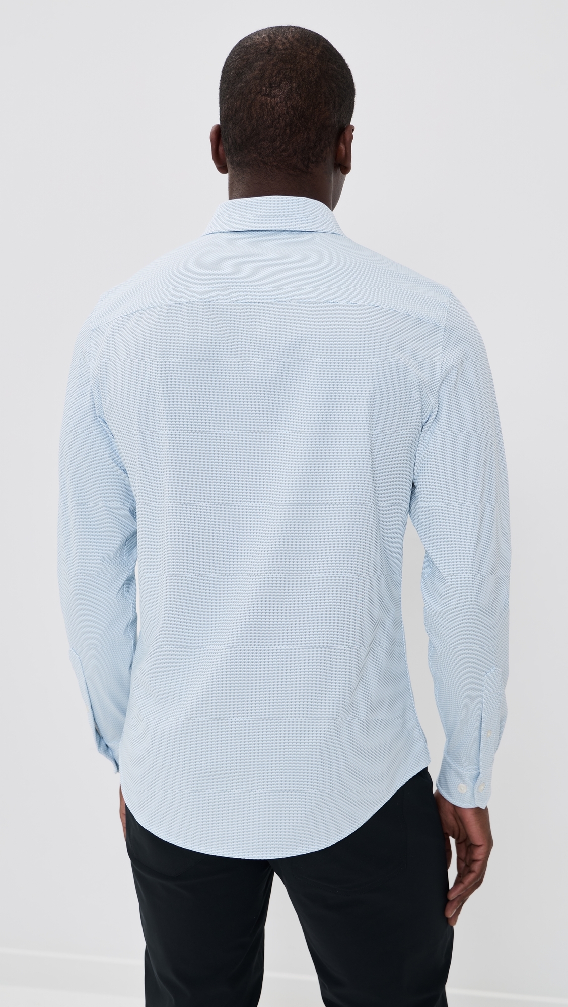 Commuter Shirt Slim Fit Light Blue Wave Geo