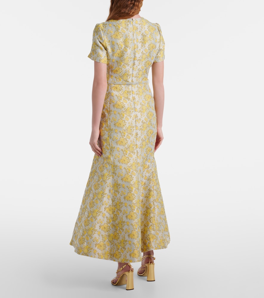 Caraline floral jacquard cocktail dress