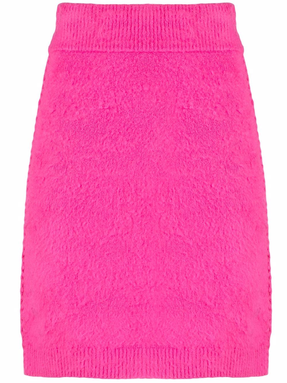 Textured knit pencil skirt - Pink