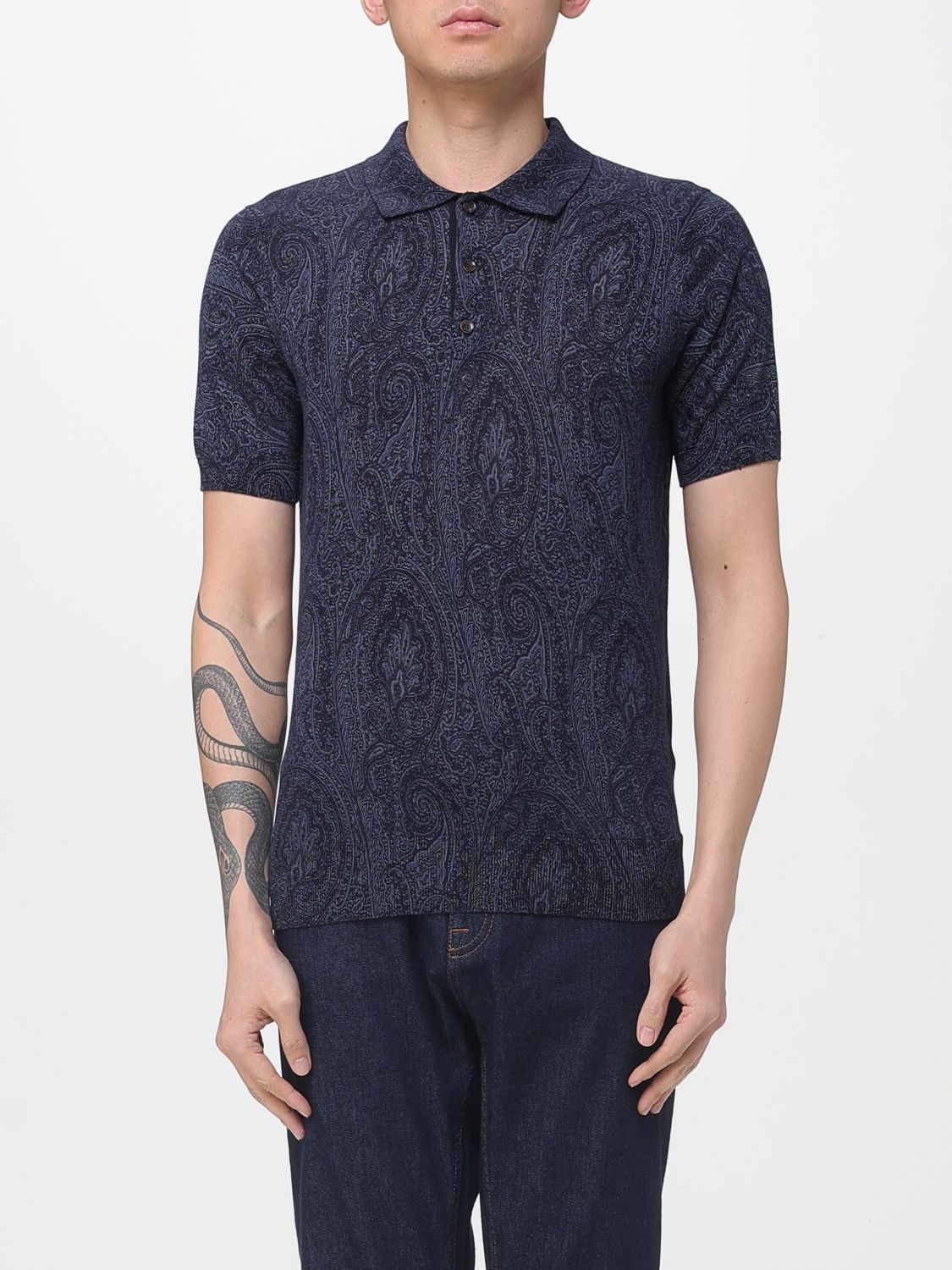 Polo Shirt Men color Blue