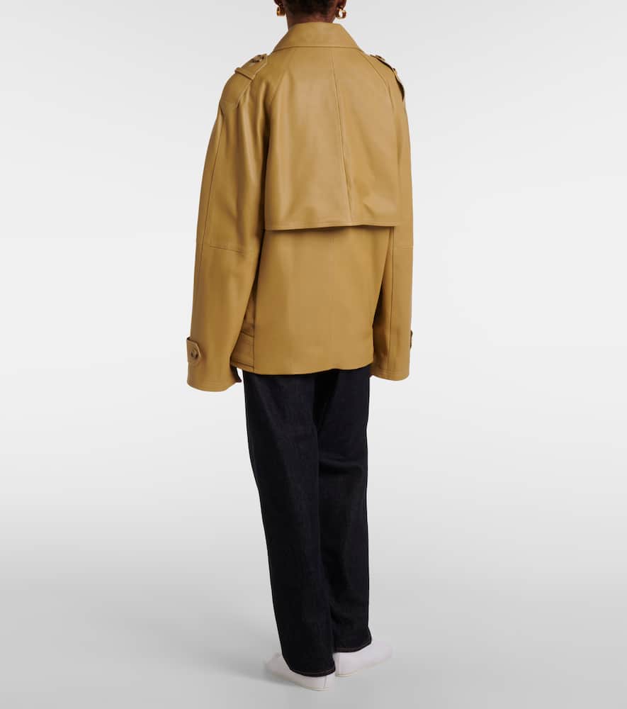 Toteme Oversized leather jacket