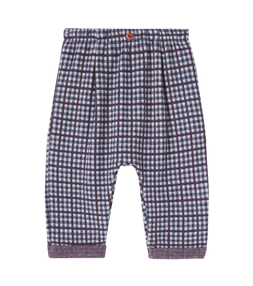 Baby Simon checked cotton-blend pants