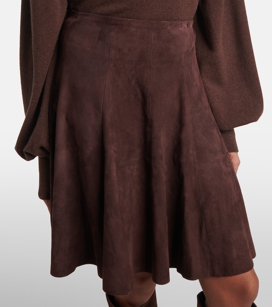 Rosalba suede midi skirt