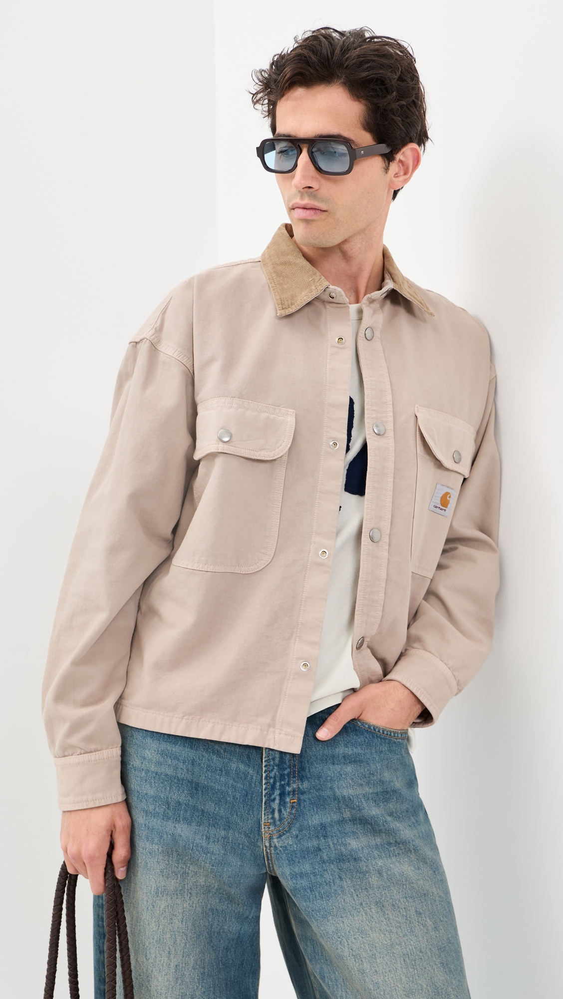 Prescott Shirt Jacket String/Leather