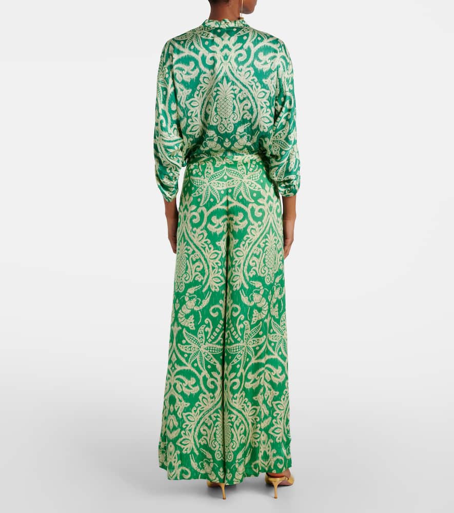 Clea printed wide-leg pants