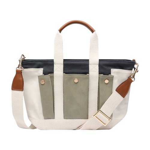 Multi-Pocket cabas tote