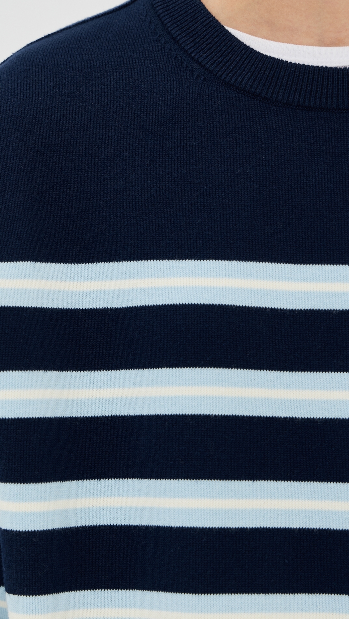 Striped Boxy Pullover Midnight Stripe