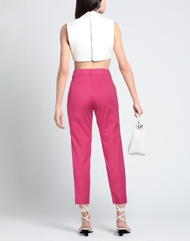 Woman Pants Fuchsia Size 6 Cotton, Elastane