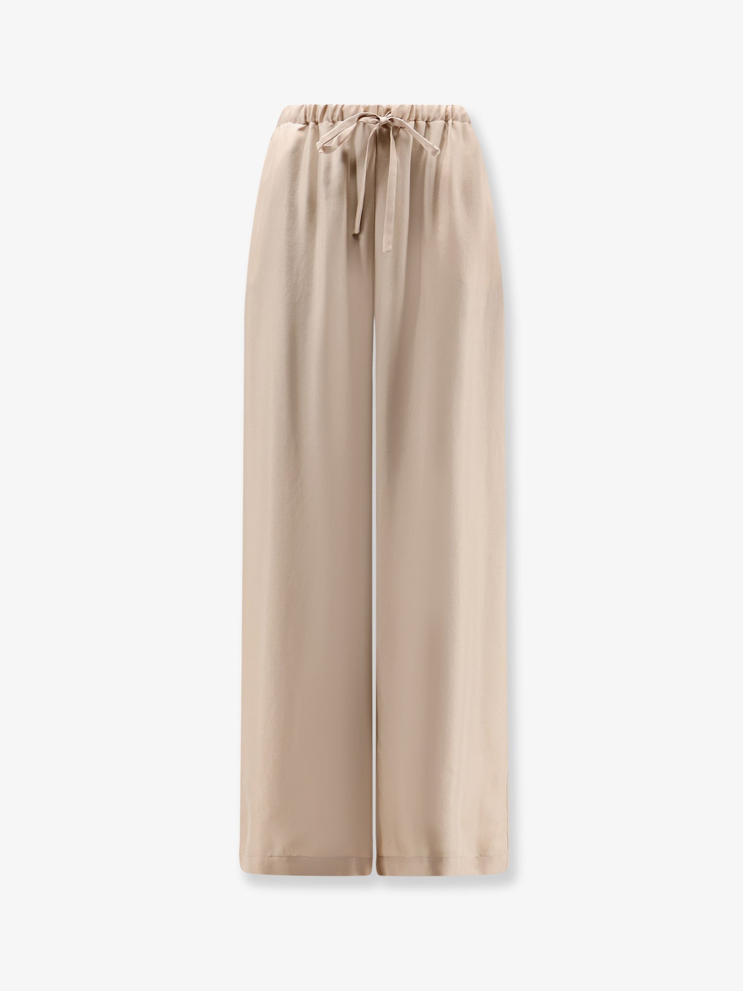 Silk Trousers — Beige