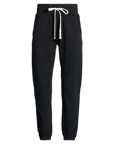 Man Pants Black Size L Cotton, Elastane