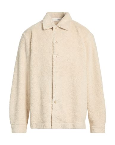 Séfr Man Shirt Beige Size L Polyester