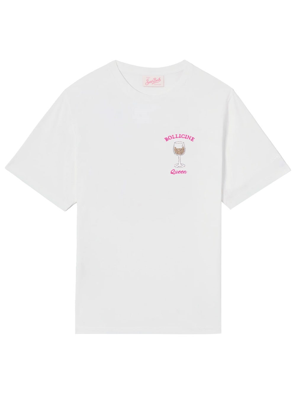 T-Shirt Emilie White With Bollicine Queen Embroidery A
