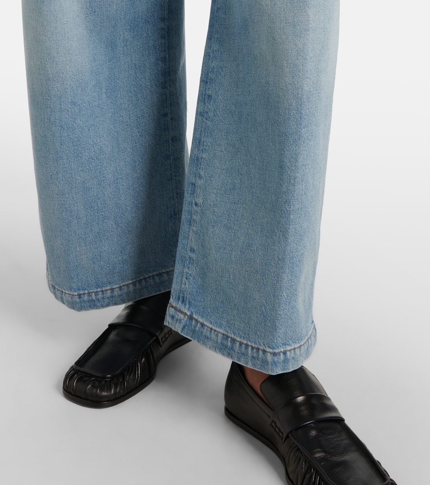 Cara twill cropped wide-leg pants