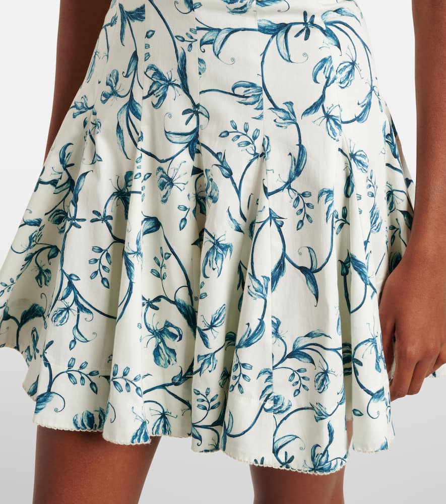 Caudal strapless cotton-blend minidress