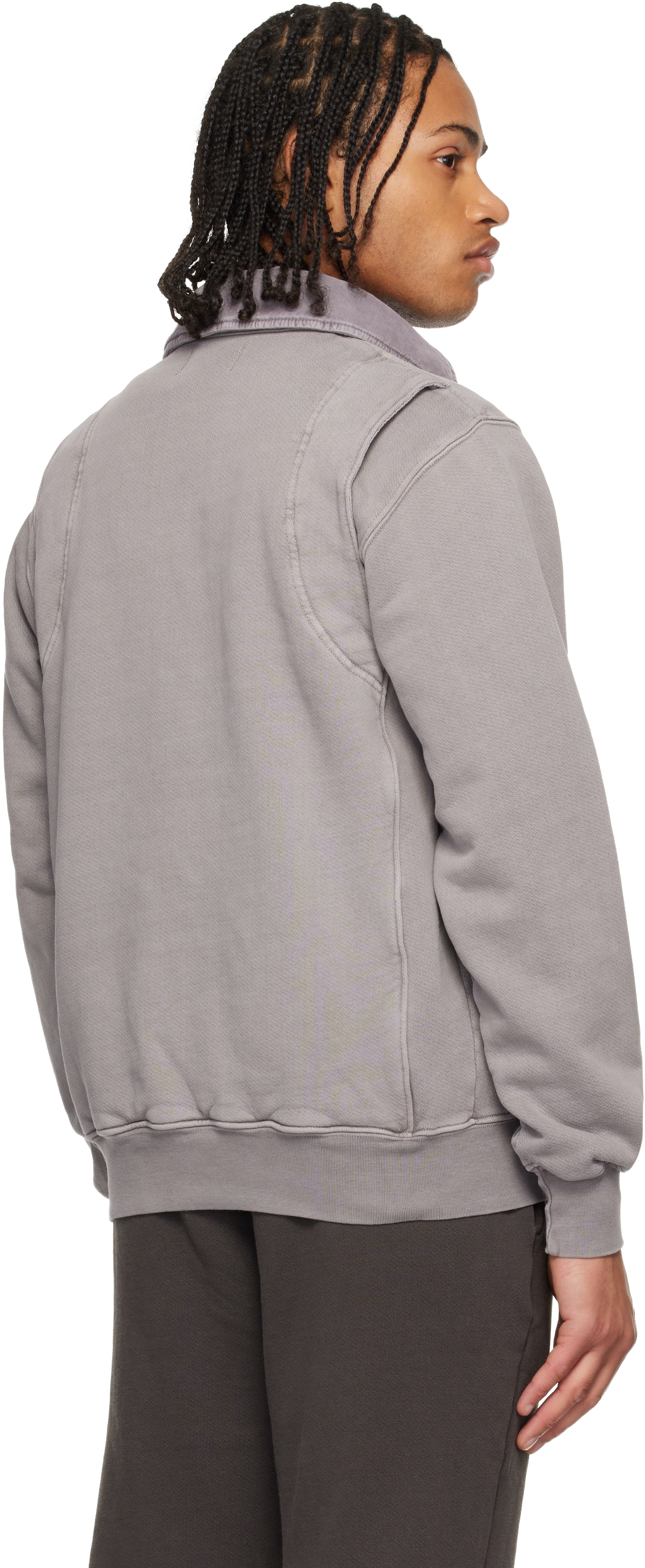 Gray Moto Back Polo