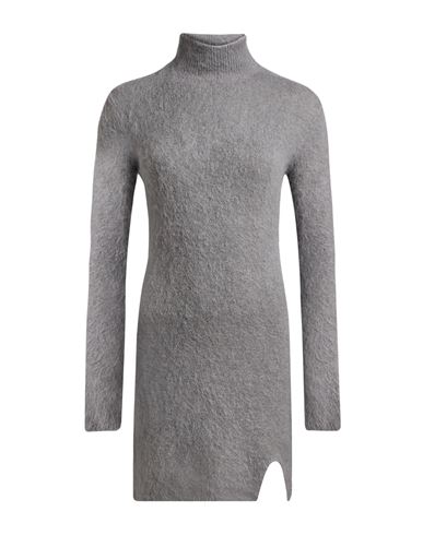 Woman Mini dress Grey Size ONESIZE Alpaca wool, Polyamide, Virgin Wool, Elastane