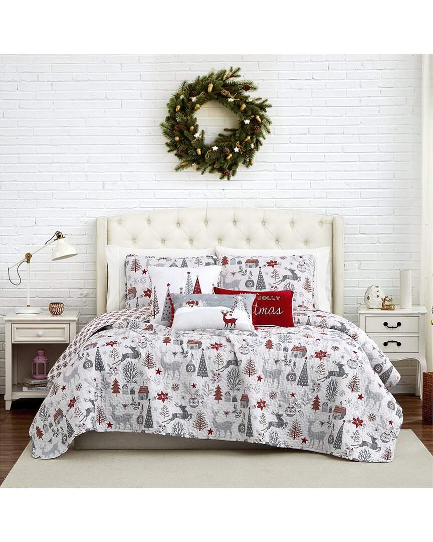 Holly Jolly Lane Oversized Reversible Quilt Set
