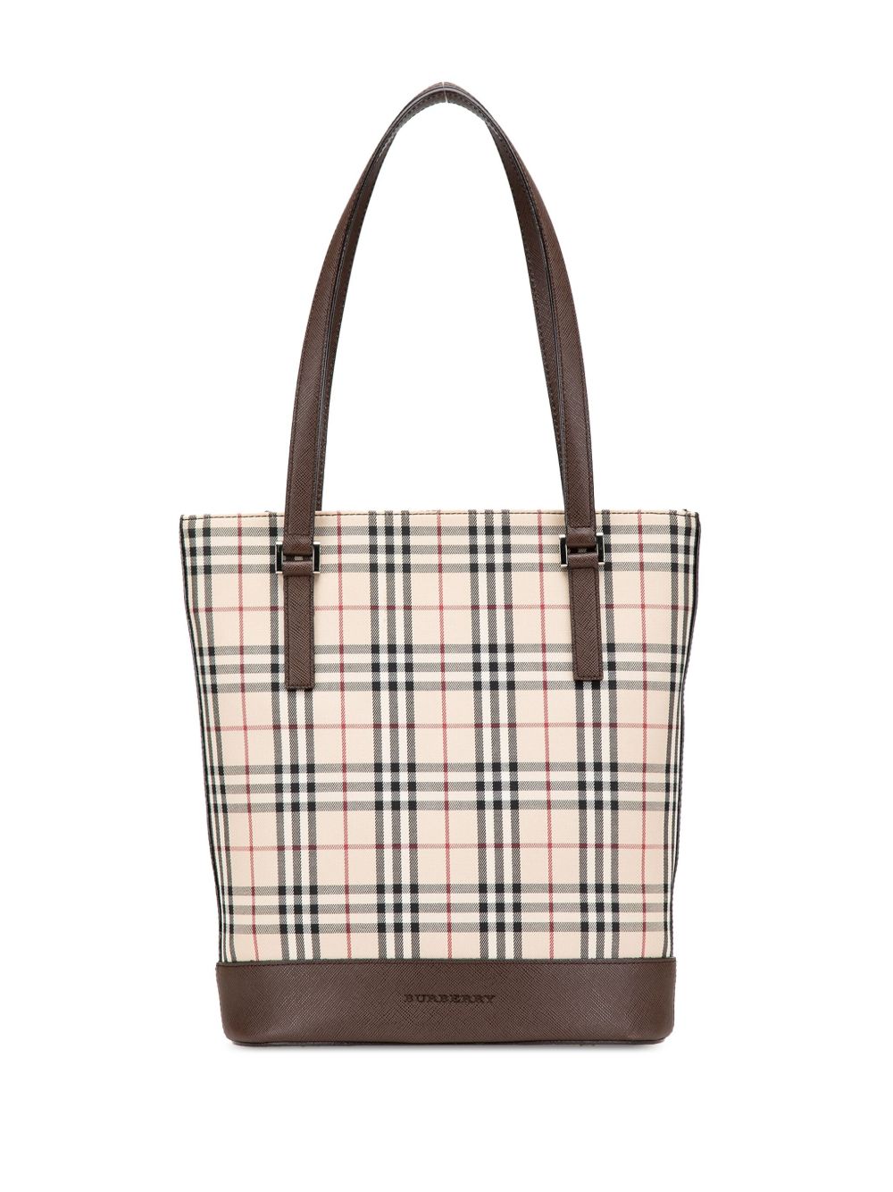 2000-2017 House Check Coated Canvas Bucket tote bag - Brown