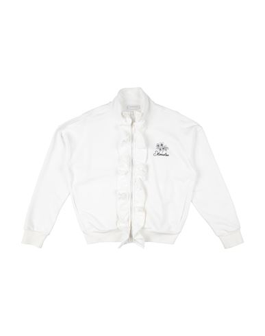 Kid Girl Sweatshirt White Size 15 Cotton, Polyester