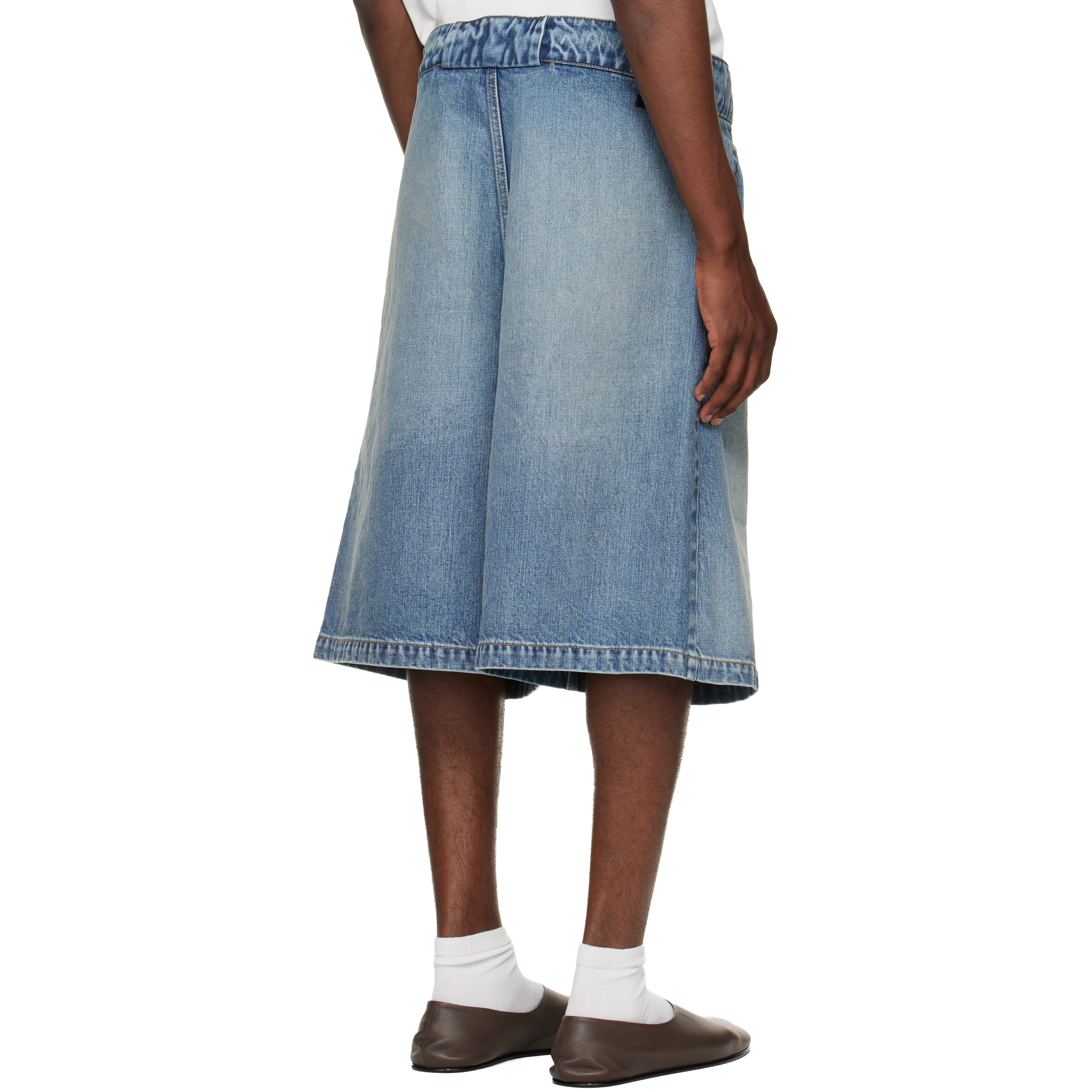 Indigo Utility Denim Shorts