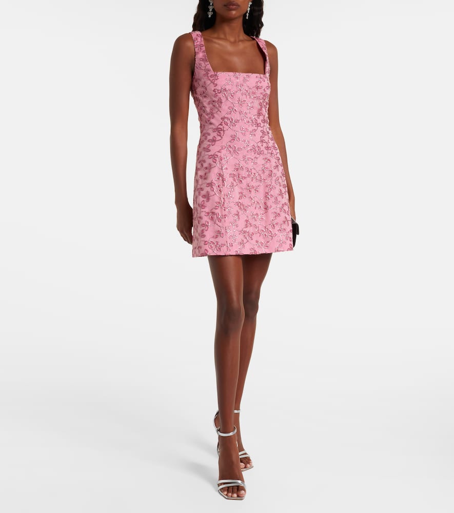 Floral sequined minidress